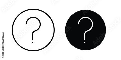 Canvastavla Question icon design concept pack in black color