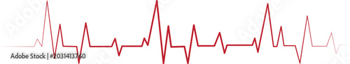 Photos Minimal heartbeat waveform collection with dynamic red pulse lines and modern medical monitoring signal elements
