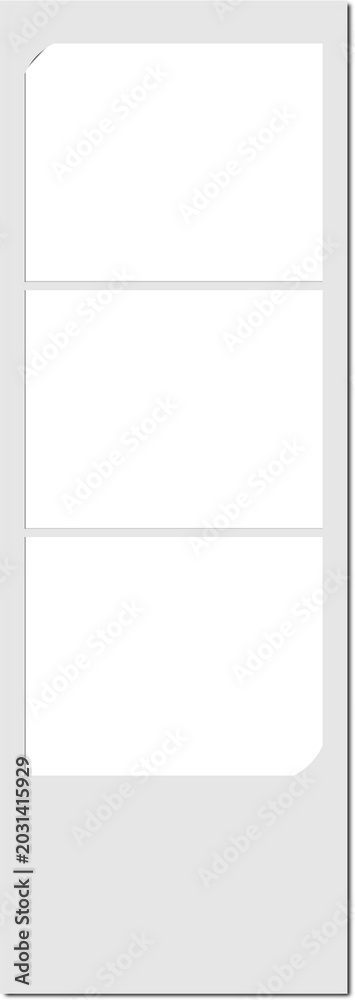 Fototapeta premium Minimalist White Photo Template for Instant Snapshot Grid Mockup.