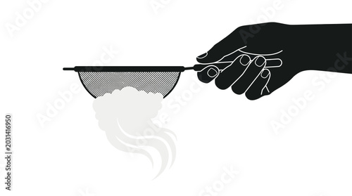 Tableau sur toile Hand holding a smoking hot pan.