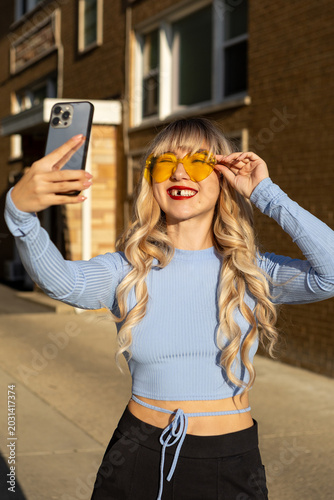 Photos Mature woman shows toothless smile for dental procedure awareness in an outdoor