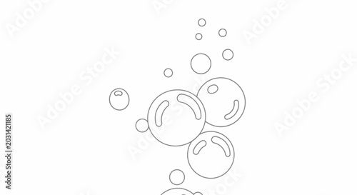 Smiling Face Soap Bubbles Floating Air.