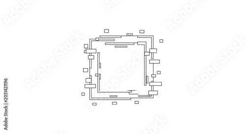 Foto Detailed technical blueprint drawing.