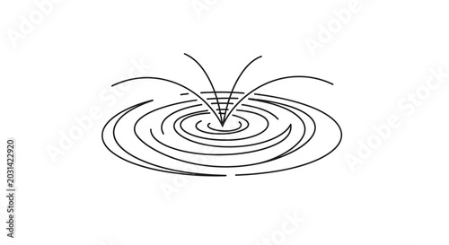 Photos Water Droplet Ripple Effect Closeup.