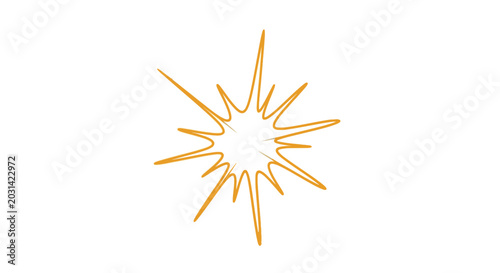 Foto Golden starburst design element icon.