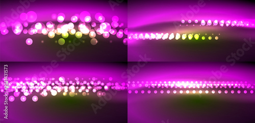Foto Purple backgrounds showcase vibrant bokeh effects