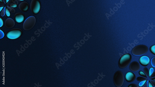 Photography Vibrant colorful sea glass stones circle gradient bioluminescent shards arranged