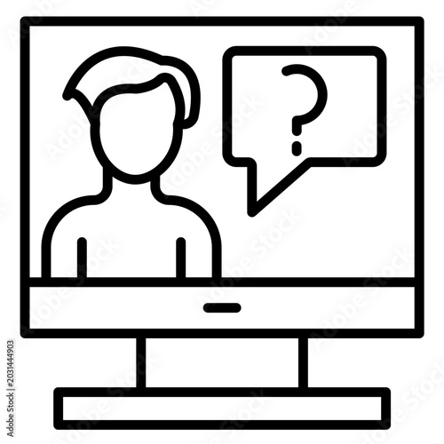 Schilderij op canvas Question Icon