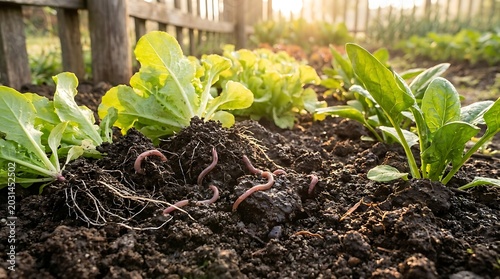 Fertile vegetables with fertile soil