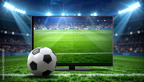 Realistic Soccer Ball Widescreen TV