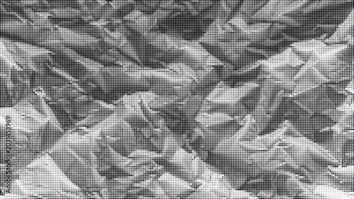 Fotografía Crumpled paper texture fills the frame with gray tones