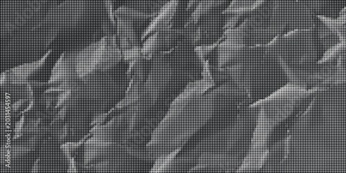 Bild auf Leinwand Crinkled gray paper texture fills the frame with a chaotic pattern