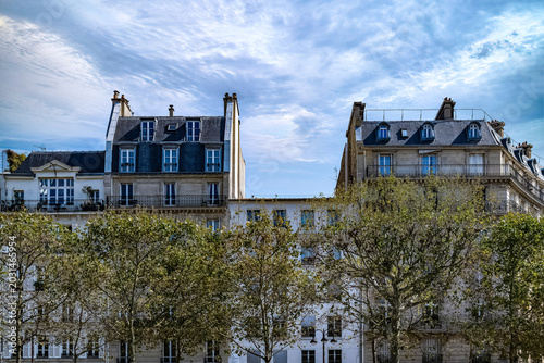Paris, beautiful buildings in the 7th arrondissement, avenue de Breteuil, an upscale neighborhood 
