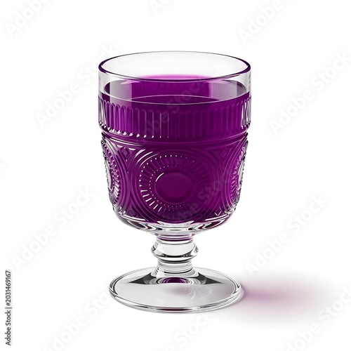 Purple drink in a glass.