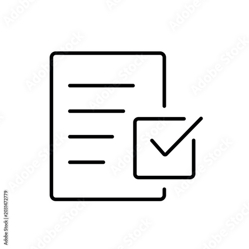Photos A vector icon representing approval of exception in AI systems, created in line