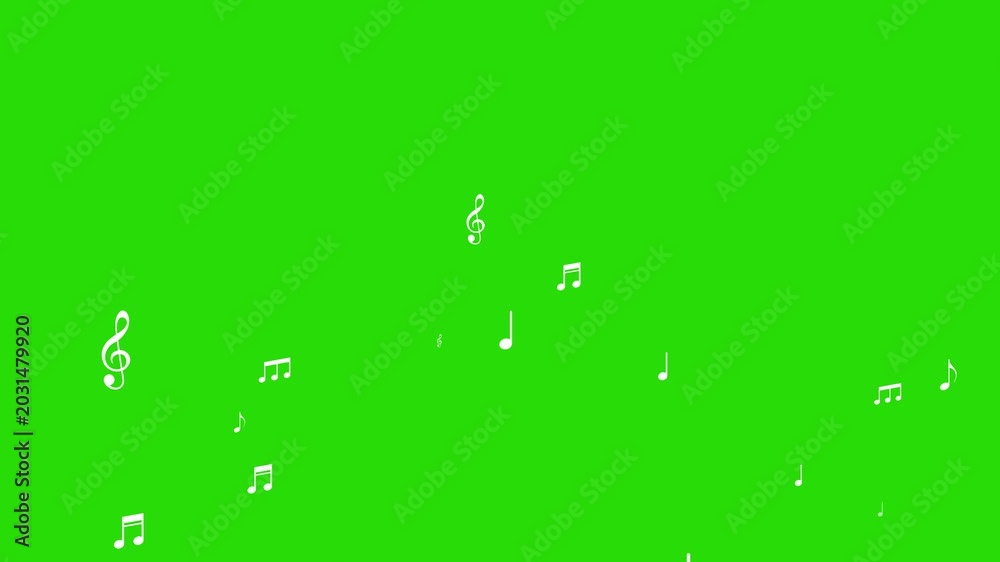 Music Note Particle Floating Musical Notes with Particle Effects Green Screen - Music ...