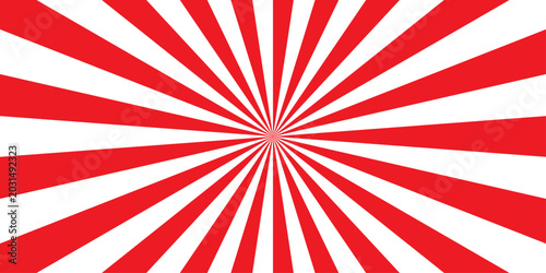Картината върху платно abstract red and white geometric sunbeam ray sum light sunburst texture design