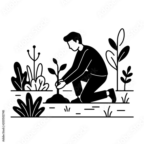 Gardening and Plant Care in Nature - AI Generated