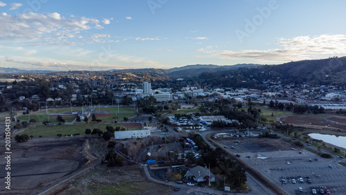 Foto Aerial view showing the Waterfront Park area in Martinez, California, featuring