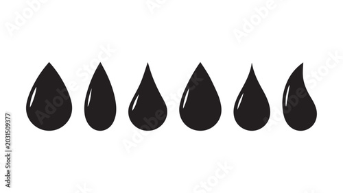 vector illustration of a drop of oil