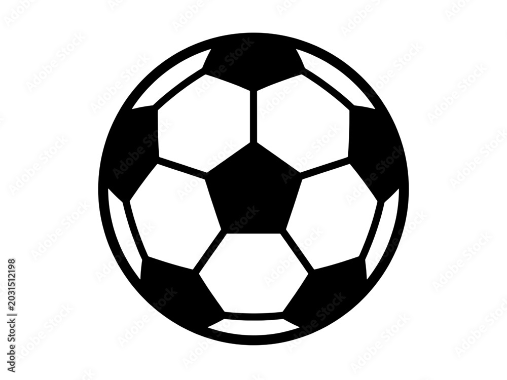 Fototapeta premium Classic black and white soccer ball icon isolated on transparent background football sport vector illustration