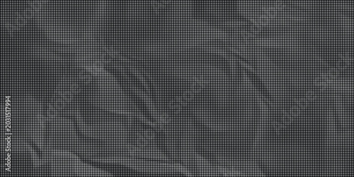 Tableau sur toile A close-up view of a dark gray fabric with a crumpled texture on a transparent b