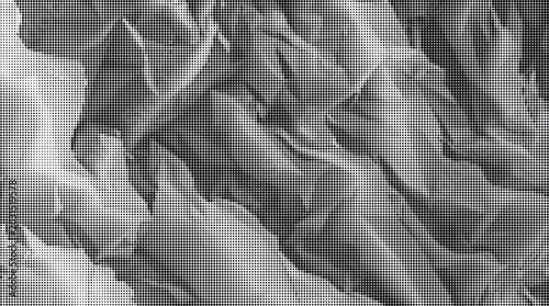 Photography Crinkled gray paper texture fills the entire frame on a transparent background w