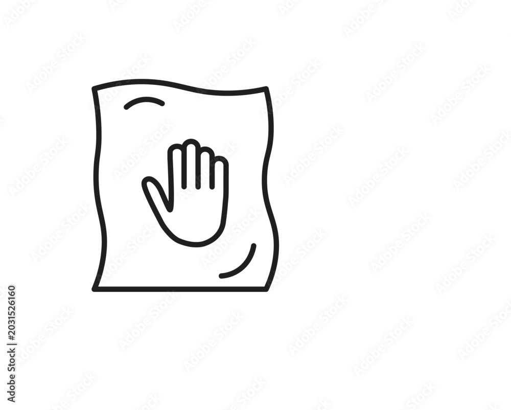 Fototapeta premium Cleaning cloth icon vector icon on white background. EPS10