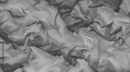 Photos Crinkled gray paper texture fills the frame with numerous wrinkles
