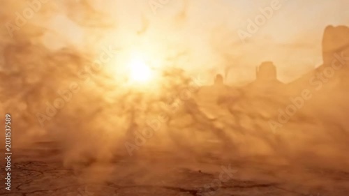 dust flying in the air