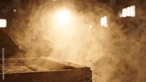 dust flying in the air
