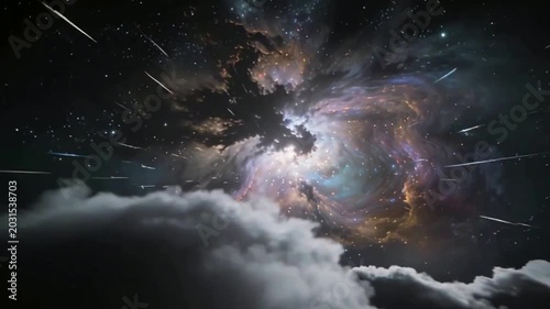 flight through space