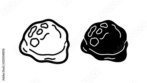 Organic Stone Icons, Natural Rock Vector Art, Pebble Graphics