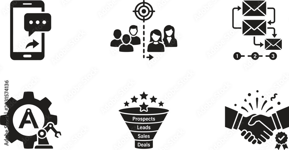 Fototapeta premium Business development process with marketing and sales funnel concept