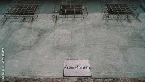 Krematorium Sign on Building Wall