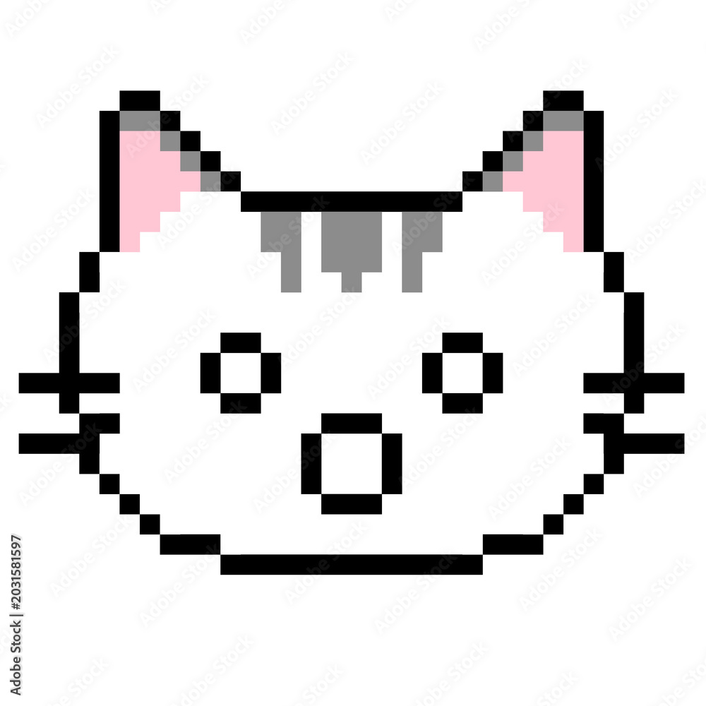 Fototapeta premium Cute Pixel Cat 