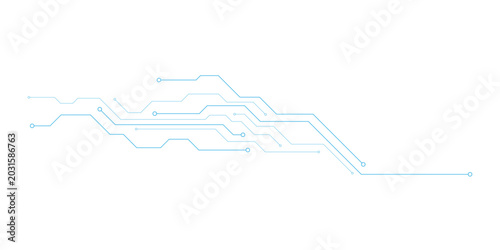 Canvas-taulu Technology blue circuit diagram on white background