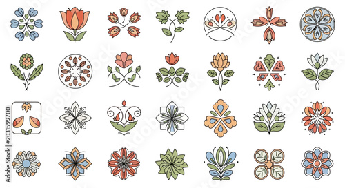 Colorful Flower Designs.