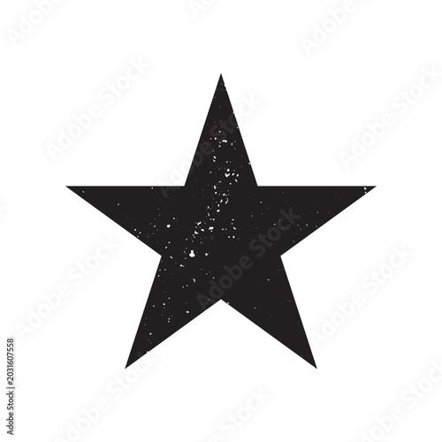 Distressed Star Grunge Stamp. Vector Design Isolated on White Background
