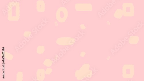 Cuadro en lienzo Soft pink background with scattered, abstract, light beige geometric and organic shapes creating a gentle, diffused pattern
