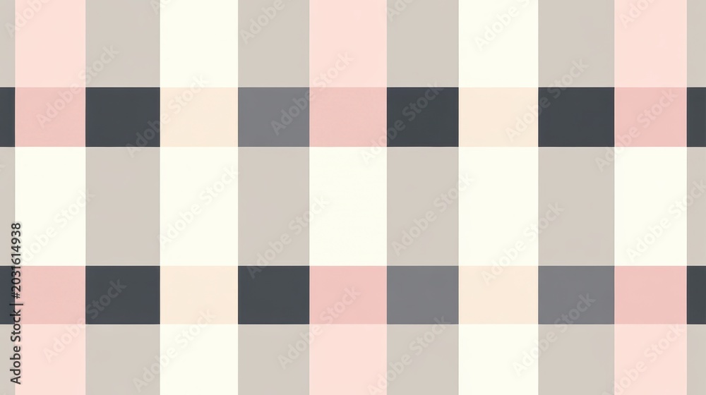 Fototapeta premium Pastel Check background,Tartan plaid seamless pattern on paper texture, paint brush style illustration,Plaid shirt textile,gingham fabric,for banner and background.