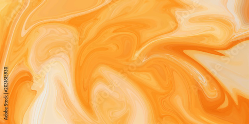Quadro su tela Abstract orange silk wave background with soft golden satin texture design