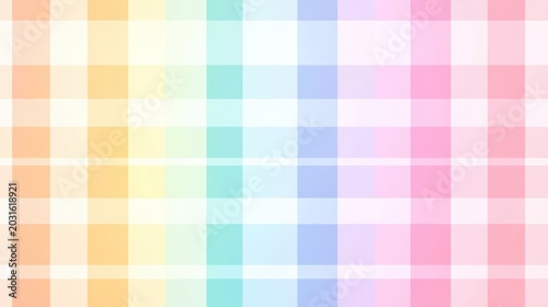 Pastel Check background,Tartan plaid seamless pattern on paper texture, paint brush style illustration,Plaid shirt textile,gingham fabric,for banner and background.