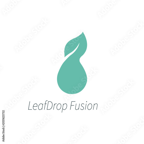 LeafDrop Fusion Logo – Eco Water & Natural Wellness Brand Identity