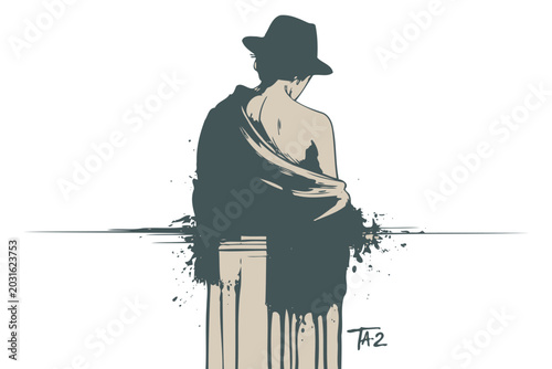 silhouette of a woman