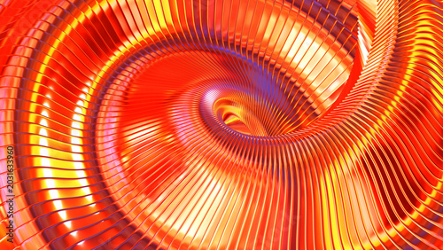 Abstract orange striped pat...