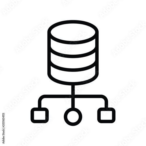 Structured data line icon , vector, pixel perfect, illustrator file 