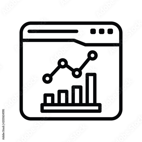 Web Analysis line icon , vector, pixel perfect, illustrator file 
