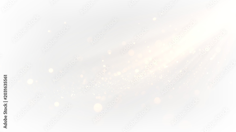 Naklejka premium Warm glowing spotlight beams with sparkling dust overlay PNG