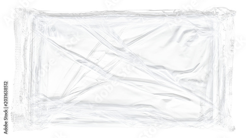 Fotografi Transparent cellophane texture with realistic folded creases PNG